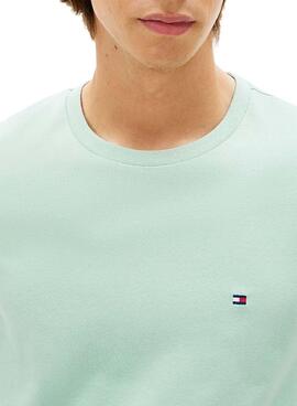 T-shirt Tommy Hilfiger Essential turquoise pour homme