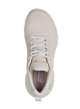 Chaussures Skechers BOBS Sport B Flex Hi beige pour femme