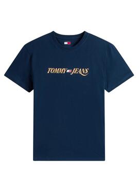 T-shirt Tommy Jeans Vintage logo marine pour homme
