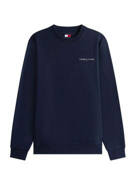 Sweatshirt Tommy Jeans Linear Chest marine pour homme