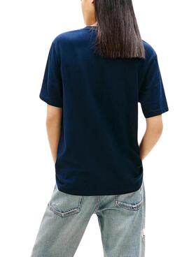 T-shirt Tommy Jeans Color Linear marine pour femme