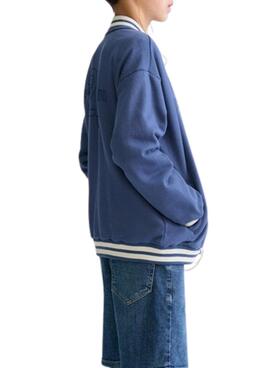 Bomber bleu Mayoral avec fermeture éclair pour garçon.