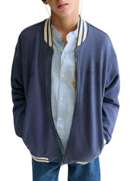 Bomber bleu Mayoral avec fermeture éclair pour garçon.