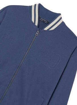 Bomber bleu Mayoral avec fermeture éclair pour garçon.