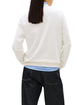 Sweat à capuche Tommy Jeans Essential logo blanc pour femme
