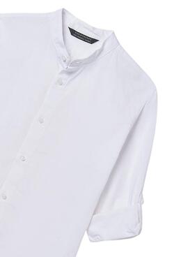 Chemise blanche à col Mao Mayoral pour garçon