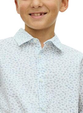 Chemise Mayoral à motif feuilles pour garçon