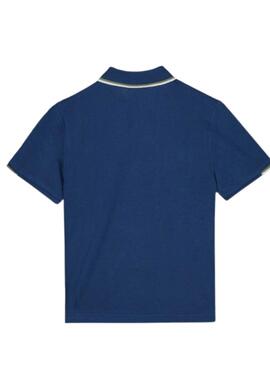 Polo bleu à fermeture éclair pour enfant