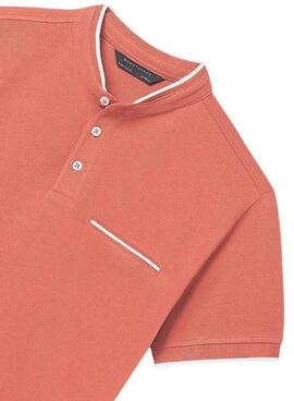 Polo maire corail à poche pour enfant