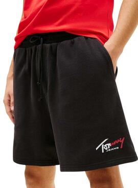 Short Tommy Jeans Signature noir pour homme