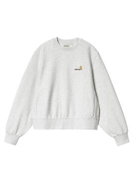 Sweatshirt Carhartt American Script gris pour femme