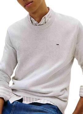 Maillot Tommy Jeans Essential slim gris pour homme