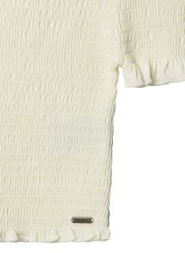 T-shirt Pepe Jeans Georgina blanche pour fille.