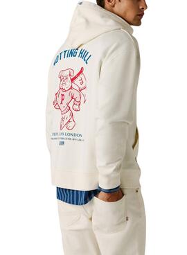 Sweatshirt Pepe Jeans Gideon blanc pour homme