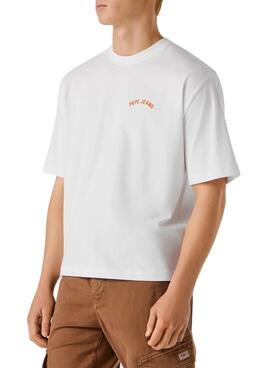 T-shirt blanc Pepe Jeans Gideon pour homme
