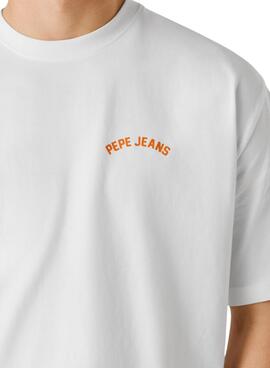 T-shirt blanc Pepe Jeans Gideon pour homme