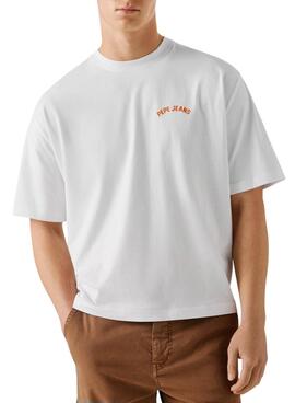 T-shirt blanc Pepe Jeans Gideon pour homme