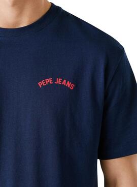 T-shirt Pepe Jeans Gideon bleu marine pour homme