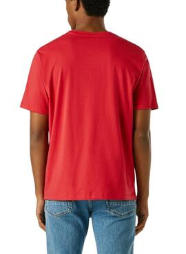T-shirt Pepe Jeans Eggo rouge pour homme