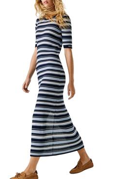 Robe Pepe Jeans Kimmi à rayures bleues pour femme