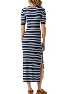 Robe Pepe Jeans Kimmi à rayures bleues pour femme