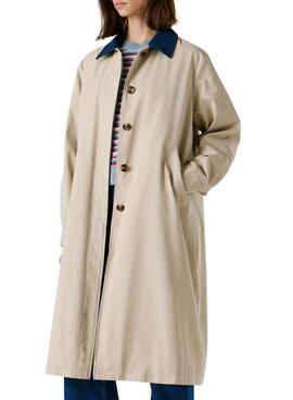 Trench-coat Pepe Jeans Fionna beige pour femme
