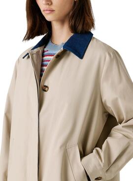 Trench-coat Pepe Jeans Fionna beige pour femme