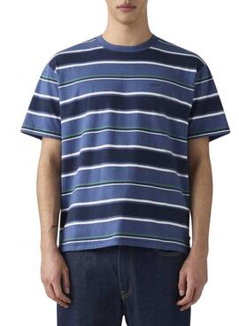 Chemise Levis Red Tab Vintage à rayures bleues pour homme.