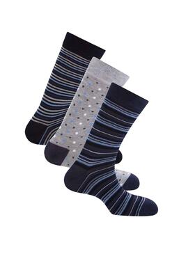 Pack Chaussettes Pepe Jeans Rainer Marine Homme