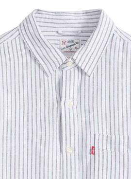 Chemise Levi's Sunset Pocket à rayures bleues et blanches pour homme