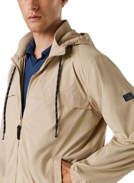 Veste coupe-vent Pepe Jeans Sebulon beige pour homme