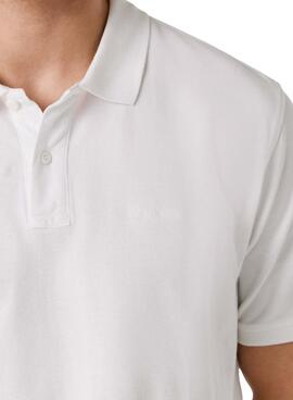 Polo Pepe Jeans Oscar blanc pour homme