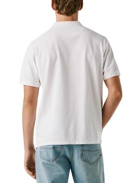 Polo Pepe Jeans Oscar blanc pour homme