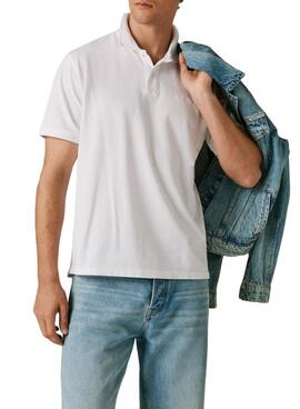 Polo Pepe Jeans Oscar blanc pour homme