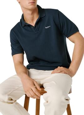 Polo Pepe Jeans Oscar bleu marine pour homme