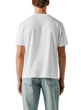 T-shirt Pepe Jeans Gunner blanc pour homme