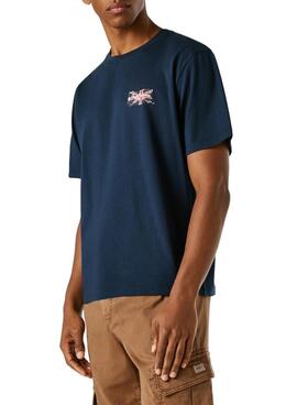 Chemise Pepe Jeans Small Flag bleu marine pour homme