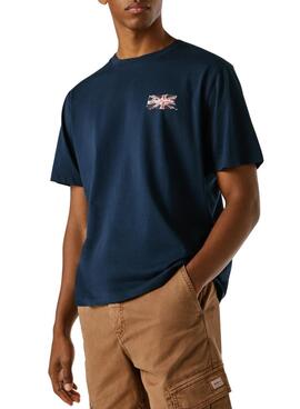 Chemise Pepe Jeans Small Flag bleu marine pour homme