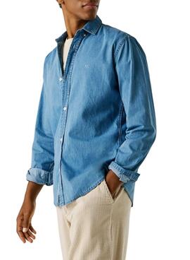 Chemise en jean Pepe Jeans Classic slim bleue pour homme