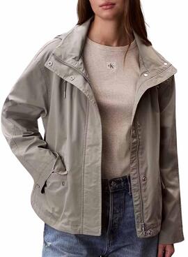 Parka Calvin Klein Jeans Tech verte pour femme