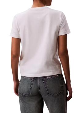 Maillot Calvin Klein Jeans Label blanc pour femme.