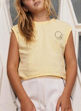 Débardeur graphique à bretelles vanille