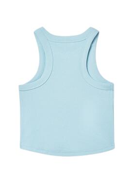 T-shirt bleue Mayoral avec des clous pour fille.