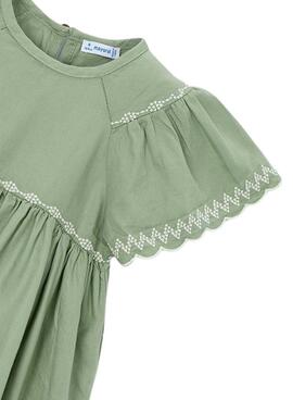 Robe plissée verte pour fille de la marque Mayoral