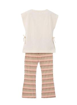 Ensemble de fleurs orange imprimées pour fille