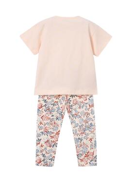 Ensemble de maire rose avec dessin de bonnets pour fille.