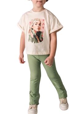 Pantalon côtelé vert Mayoral pour fille