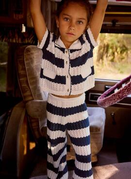 Ensemble Mayoral à rayures bleues pour fille