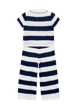 Ensemble Mayoral à rayures bleues pour fille