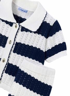 Ensemble Mayoral à rayures bleues pour fille